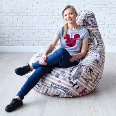 Чехол на бескаркасное кресло мешок Принт